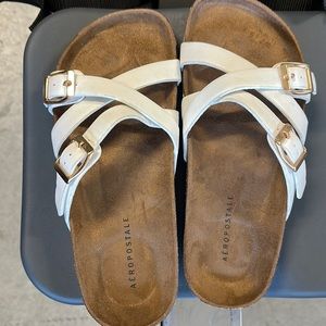 Aeropostale white sandals